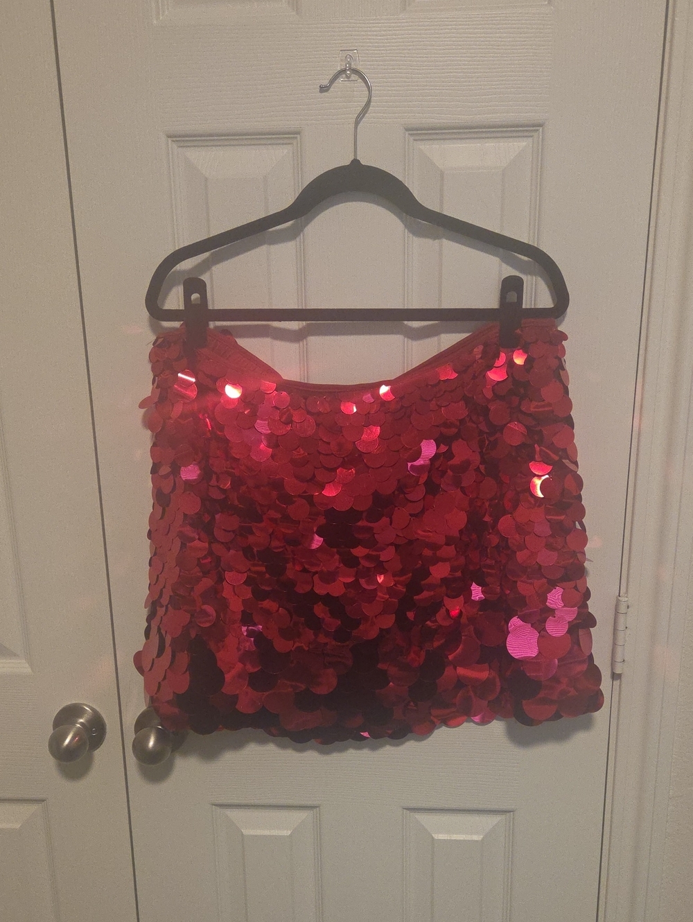 Eloquii Fuscia Sequin Mini Skirt - Sparkling Party Skirt